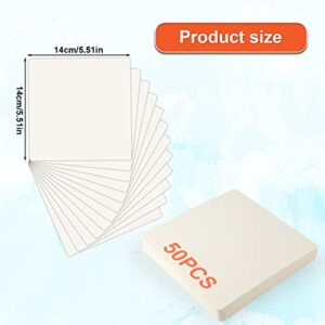 50 Sheets Blank Watercolor Cards, 5.5x5.5 Inch Square Watercolor Paper Cards Watercolor Cardstock Bulk for Beginners Artist Adults Kid Student Painting Drawing Sketching