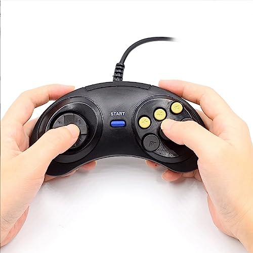 Vicue 2 Pack Game Controller Features 8-Way Directional Pad, 6 Digital Buttons and Mode Buttons Compatible for Sega Genesis