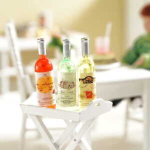 15 pcs 1:12 Doll Toy Bottles Wine Bottles Mini Food Mini House Drink Accessories for Dollhouse Miniature Bottles (15 Pcs Wine Bottles)