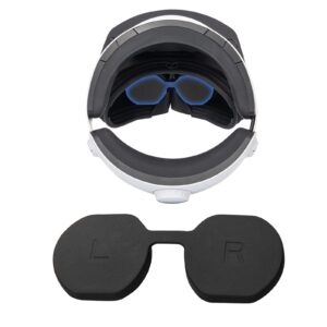 lens protective cover for ps vr2, anti-dust soft silicone lens protective cover for playstation vr2 headset with cute ps5 controller thumb grips