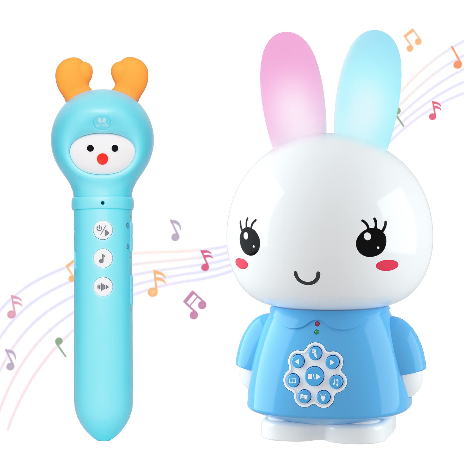 【2 Pack】 Alilo Starter Early Educational Talking Pen Set for Learn to Read + Honey Bunny Audio Player, Educational Toys for Imagination Building