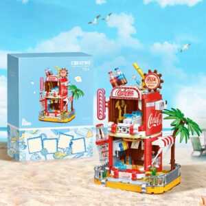 KKXX Micro Building Blocks Kits Coke House Model Music Box, DIY Modular Street View Model Bricks Toy Set (718 Pieces)