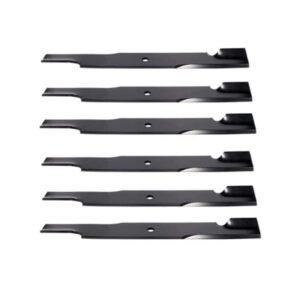 technology parts store 6pk heavy duty super strength high lift mower blades 038-6002-00 size: 20-1/2" x 2-1/2", center hole: 5/8" compatible with bad boy 60" lawn mower