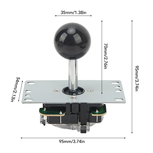 Yosoo Arcade Joysticks Kit, High Temperature Resistance Dustproof Washers DIY Joystick Plug and Play for Computer Game (Black)