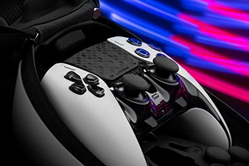 TouchProtect Black Hex Pro Bundle for PS5 | Dualsense Edge & Standard Dualsense Textured Trackpad Skin Combo Pack.