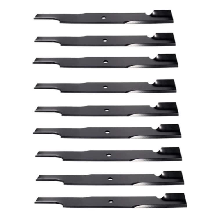 Technology Parts Store 9PK Heavy Duty Super Strength High Lift Mower Blades 038-6002-00 Size: 20-1/2" x 2-1/2", Center Hole: 5/8" Compatible with Bad Boy 60" Lawn Mower