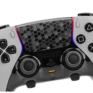 TouchProtect Black Hex Pro Bundle for PS5 | Dualsense Edge & Standard Dualsense Textured Trackpad Skin Combo Pack.