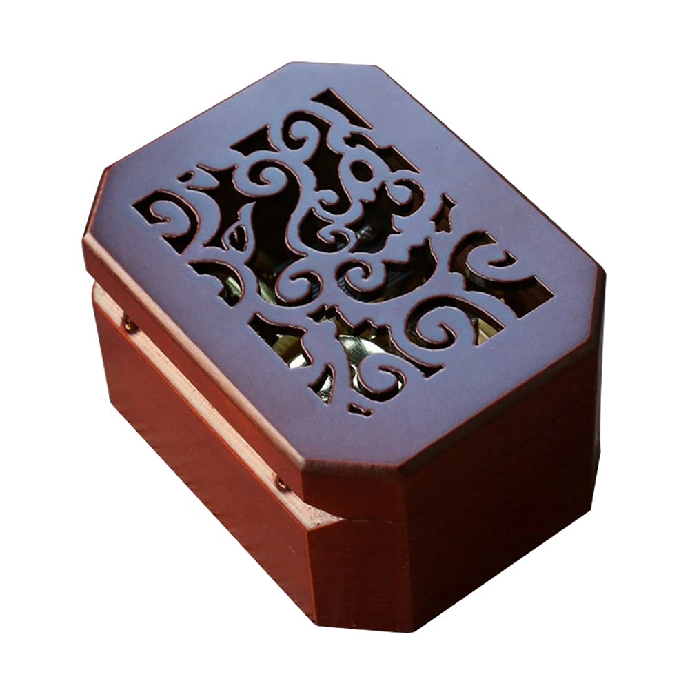 Creative Hollow Cover 18-Note Musical Movement Wind-up Wood Musical Box,Musical Toys for Kids