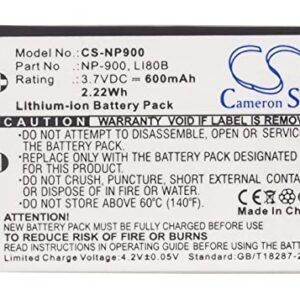 GYMSO Battery Replacement for Praktica 02491-0015-00, 02491-0037-00, BATS4, NP-900 DCZ 10.4, DCZ 8.3, DM5331, DM-6331, DS-4330, DS-4331, DS-4341, DS-4346, DS-5080, DS-5330