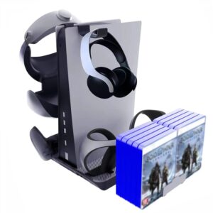 p5vr2 dual controller charging station and cooling base, for ps5 psvr2 helmet cd storage stander handle charging dock vr accessories