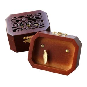 Creative Hollow Cover 18-Note Musical Movement Wind-up Wood Musical Box,Musical Toys for Kids