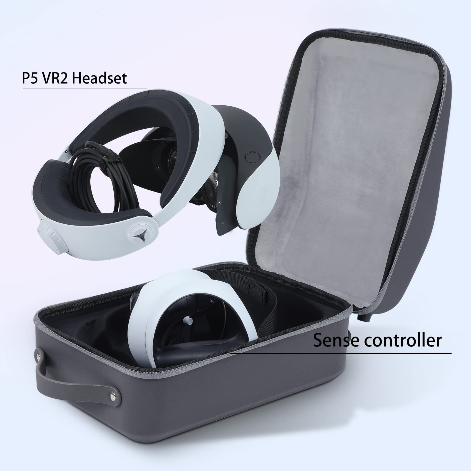 Cover Case for PS5 PS VR2 - Travel Protect Box Portable Carrying Case for PS VR2 Glasses+Handle Shockproof Compression Storage Bag, Perfect for Traveling and Home Storage