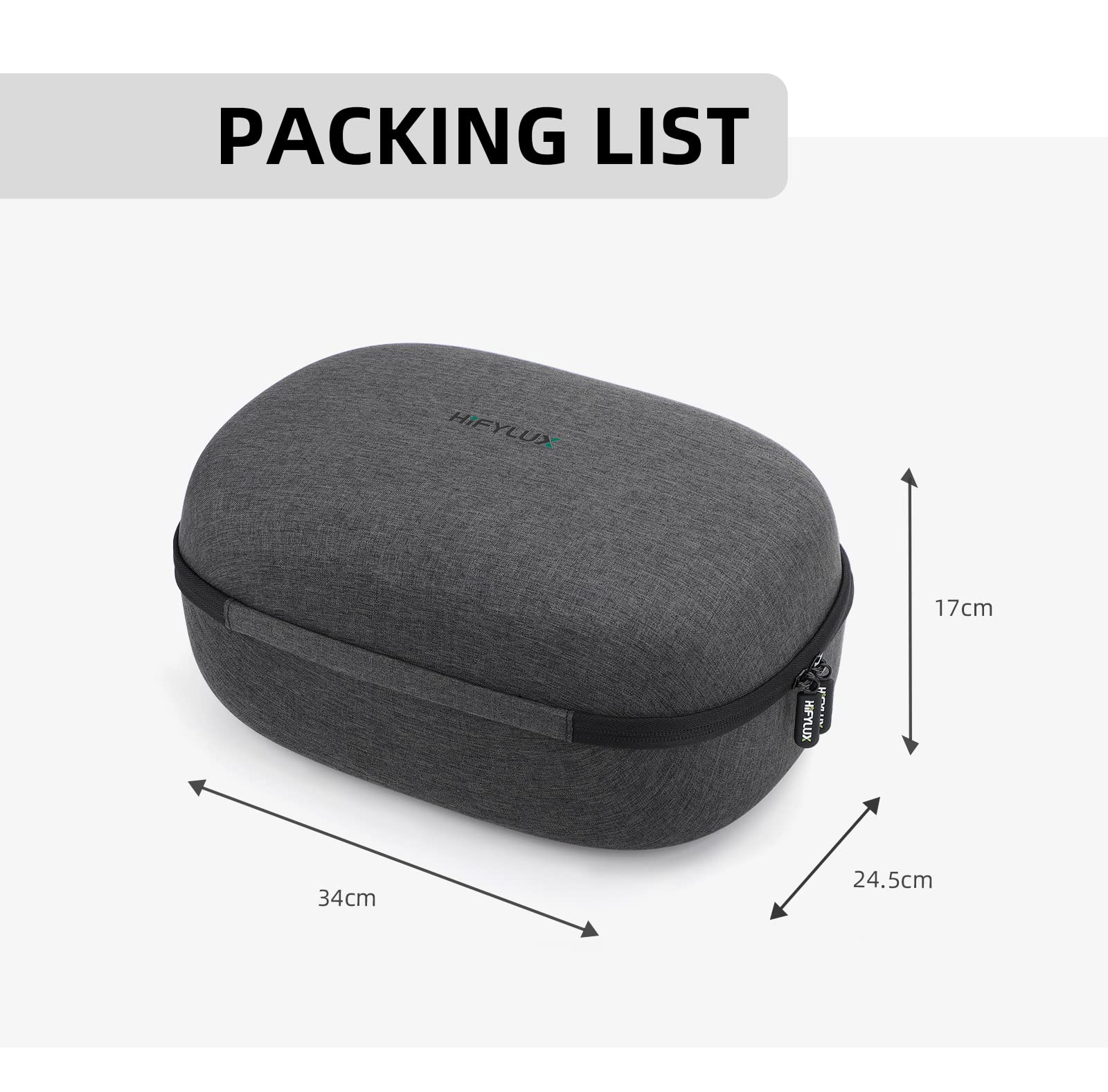 VR Carrying Case Storage Bag for PS VR2,VR Headset & Controller Travel Bag Protector Organizer,Shock-Absorption Inner Support Accessories Case,34 * 24.5 * 17cm