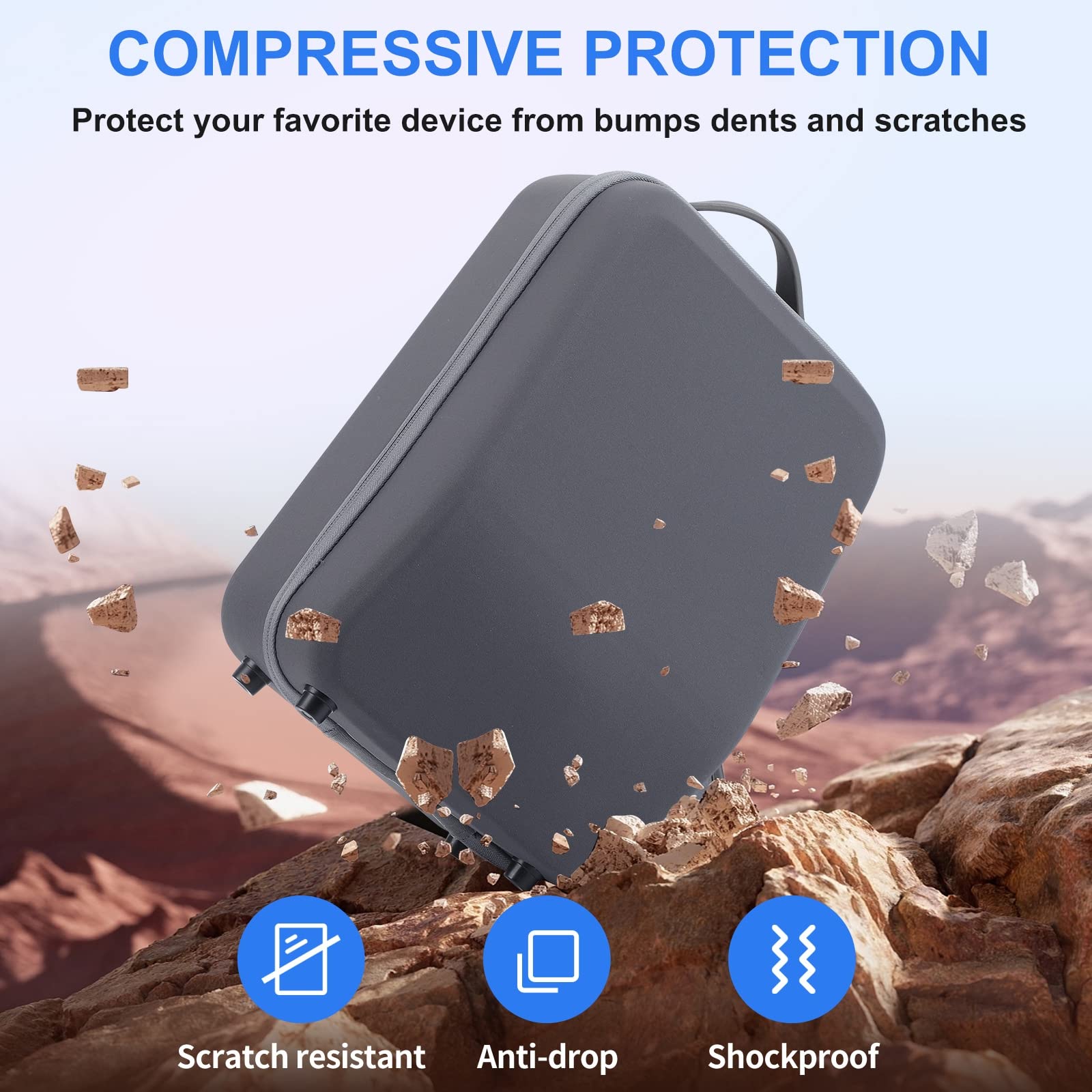 Cover Case for PS5 PS VR2 - Travel Protect Box Portable Carrying Case for PS VR2 Glasses+Handle Shockproof Compression Storage Bag, Perfect for Traveling and Home Storage