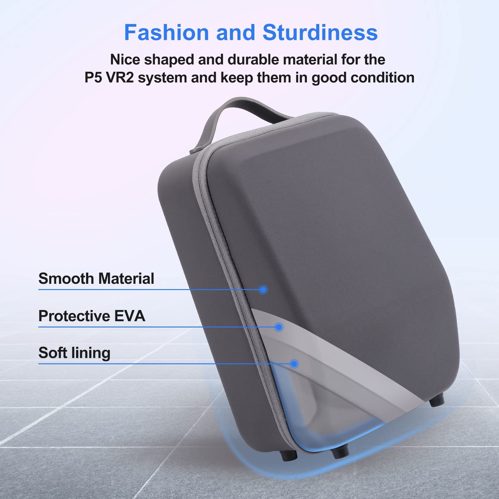 Cover Case for PS5 PS VR2 - Travel Protect Box Portable Carrying Case for PS VR2 Glasses+Handle Shockproof Compression Storage Bag, Perfect for Traveling and Home Storage