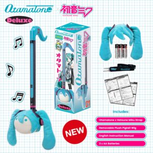 Otamatone Deluxe [Hatsune Miku Edition] Electronic Musical Instrument Portable Synthesizer from Japan Maywa Denki [Includes Removable Plush Wig]