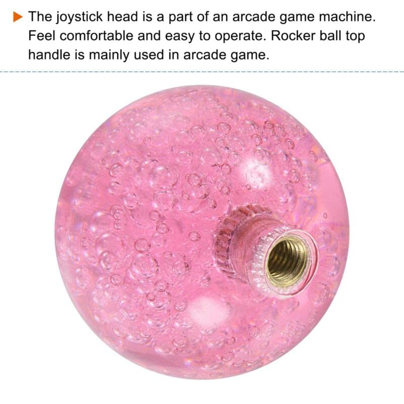 Tool parts M6 Joystick Head Rocker Ball Top Handle Arcade Game Replacement Pink/Clear