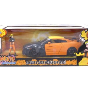 Naruto 1:24 2009 Nissan GT-R(R35) Die-Cast Car & 2.75" Naruto Figure, Toys for Kids and Adults