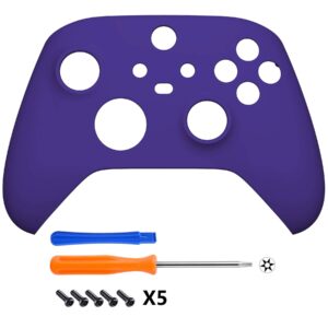 eXtremeRate Purple Replacement Side Rails + Back Shell + Faceplate for Xbox Series X/S Controller