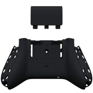 eXtremeRate Black Replacement Side Rails + Back Shell + Faceplate for Xbox Series X/S Controller - Controller NOT Included