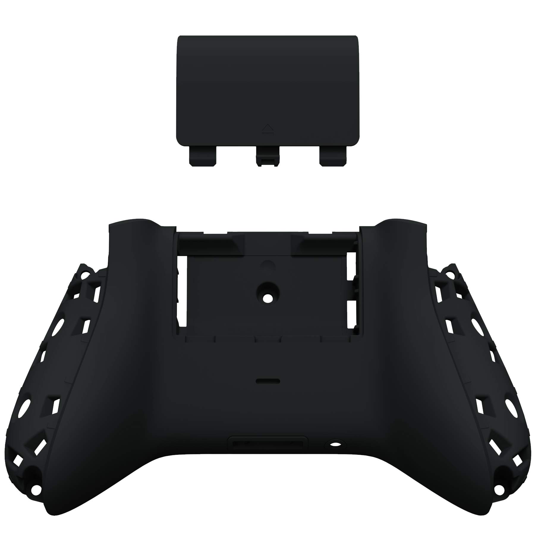 eXtremeRate Black Replacement Side Rails + Back Shell + Faceplate for Xbox Series X/S Controller - Controller NOT Included