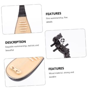 Mikinona Photo Ornament 1set Guzheng Model Ornament Piano House Ornaments Guitar Mini Wooden Guitar Miniature Piano Pipa Decoration Mini Pipa Photo Prop Pipa Mini Decor Desktop