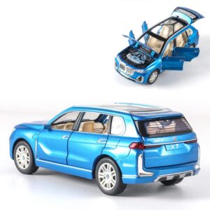 1/24 BMW X7 SUV Model Car Toy Diecast Toy Cars, Zinc Alloy Pull Back Toy car with Sound and Light for Kids Boy Girl Gift，Birthday Presents, Collectibles.