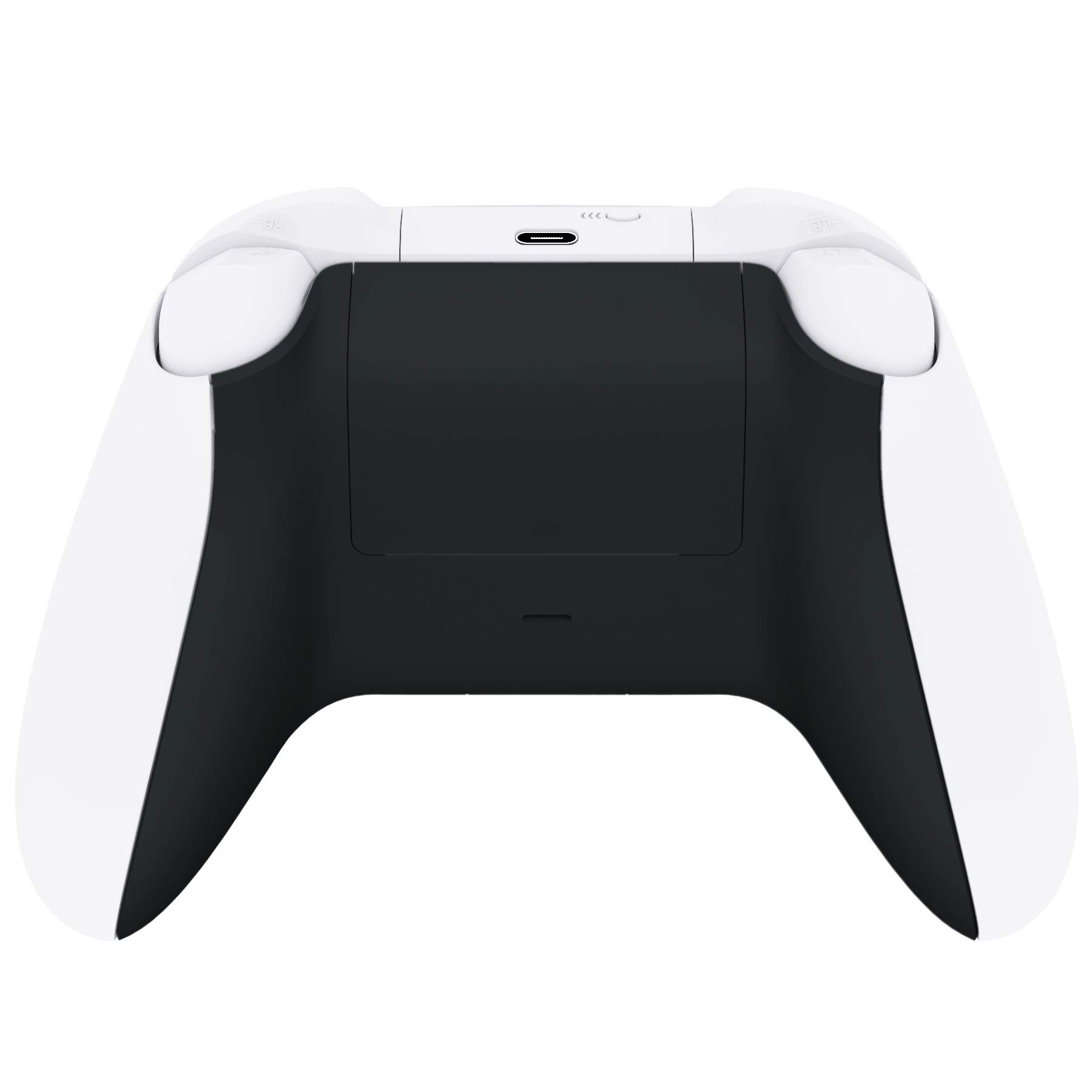 eXtremeRate Black Replacement Side Rails + Back Shell + Faceplate for Xbox Series X/S Controller - Controller NOT Included