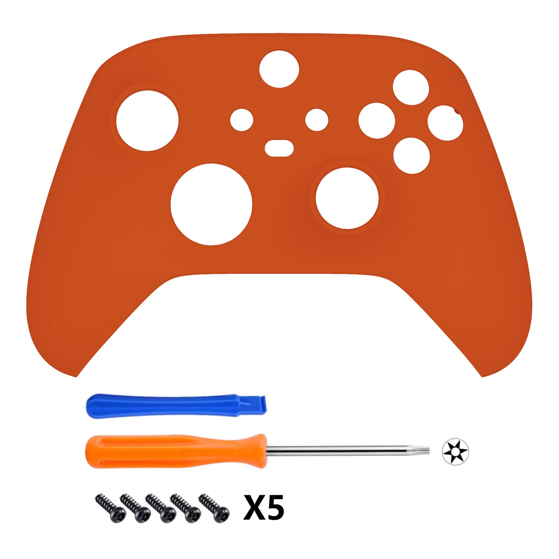 eXtremeRate Orange Replacement Side Rails + Back Shell + Faceplate for Xbox Series X/S Controller