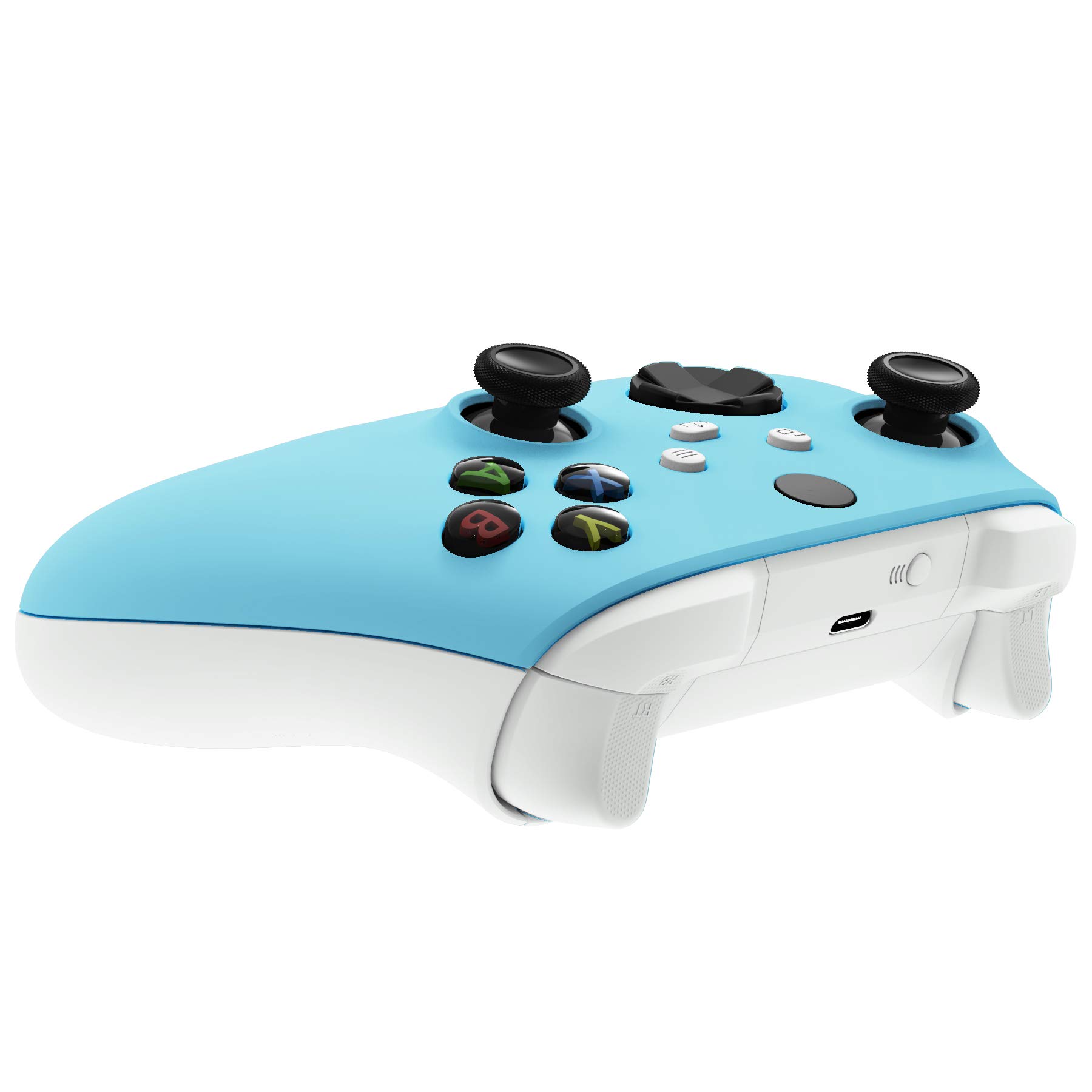 eXtremeRate Heaven Blue Replacement Side Rails + Back Shell + Faceplate for Xbox Series X/S Controller - Controller NOT Included