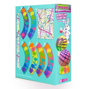 PAAS Eggsperiments: Pendulum Painting Egg Science Kit - Create Unique Paint Patterns on up to 20 Eggs! Easy Clean up with Included Table Cover, Perfect Arts and Crafts Activity for Easter