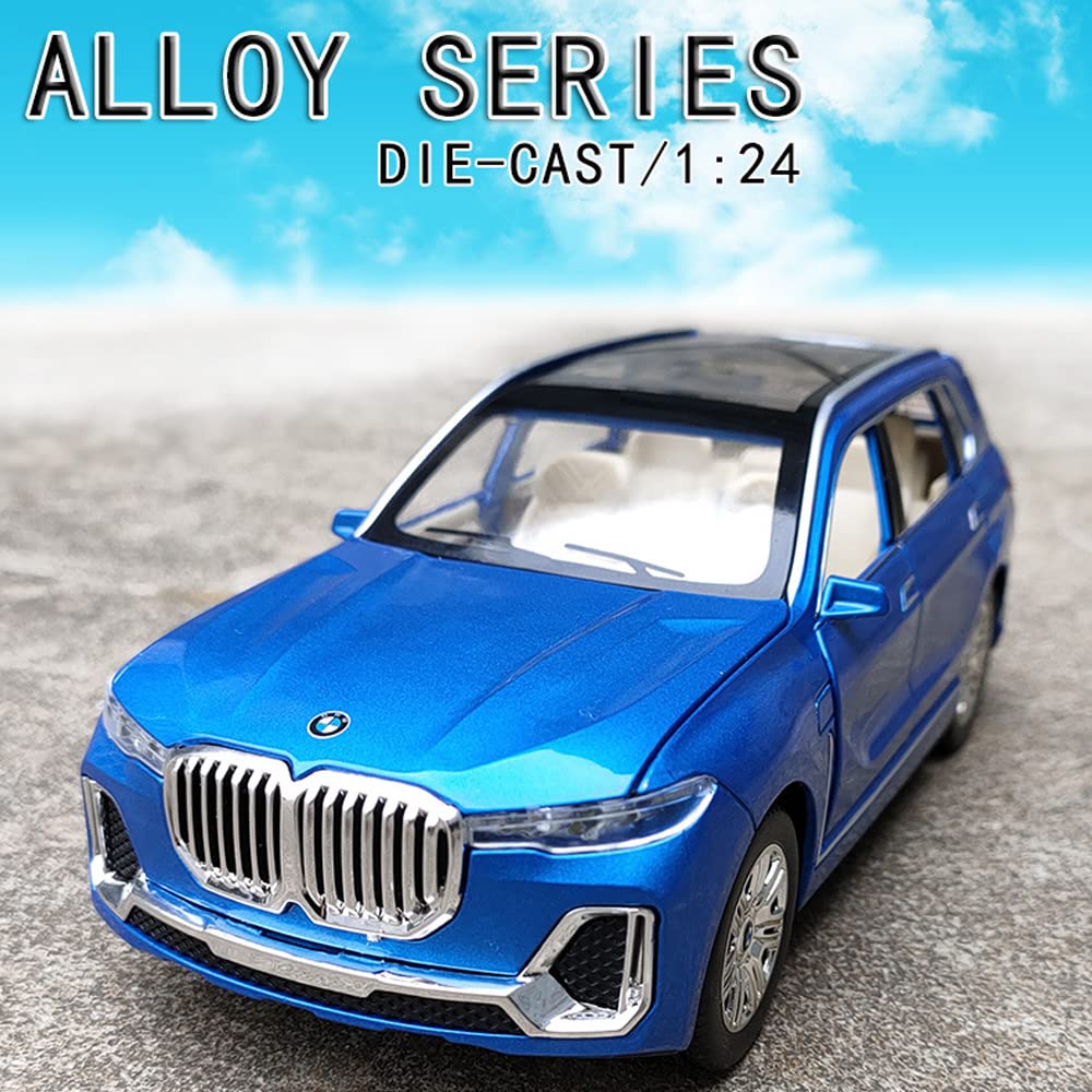 1/24 BMW X7 SUV Model Car Toy Diecast Toy Cars, Zinc Alloy Pull Back Toy car with Sound and Light for Kids Boy Girl Gift，Birthday Presents, Collectibles.