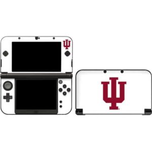 skinit decal gaming skin compatible with 3ds xl 2015 - officially licensed indiana university iu logo white design