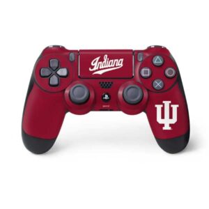 skinit decal gaming skin compatible with ps4 controller - officially licensed indiana university iu hoosiers design