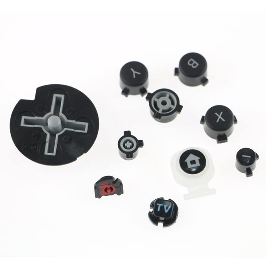 Limentea Plastic Full Buttons Power ON Off Button Home ABXY Button D-Pad for Wii U Gamepad Controller