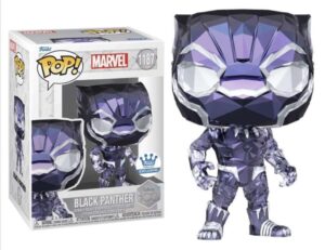 funko pop black panther facet #1187 exclusive protector and box include, 3.75 inches