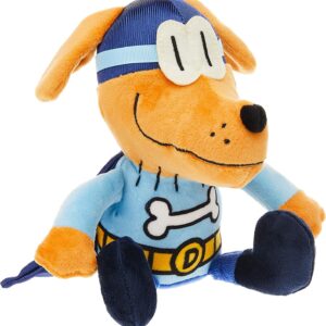 Dav Pilkey Dog Man Book Supa Buddy Action Set Includes MerryMakers Plush Characters Bark Knight, 80-HD, Cat Kid, and Gift Book Bag (A Supa Fan Gift Set to Enjoy The Stories and Have Great Adventures)