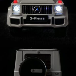 iLooboo Alloy Collectible White Benz G63 AMG Toy Vehicle Pull Back Die-Cast Car Model with Lights and Sound