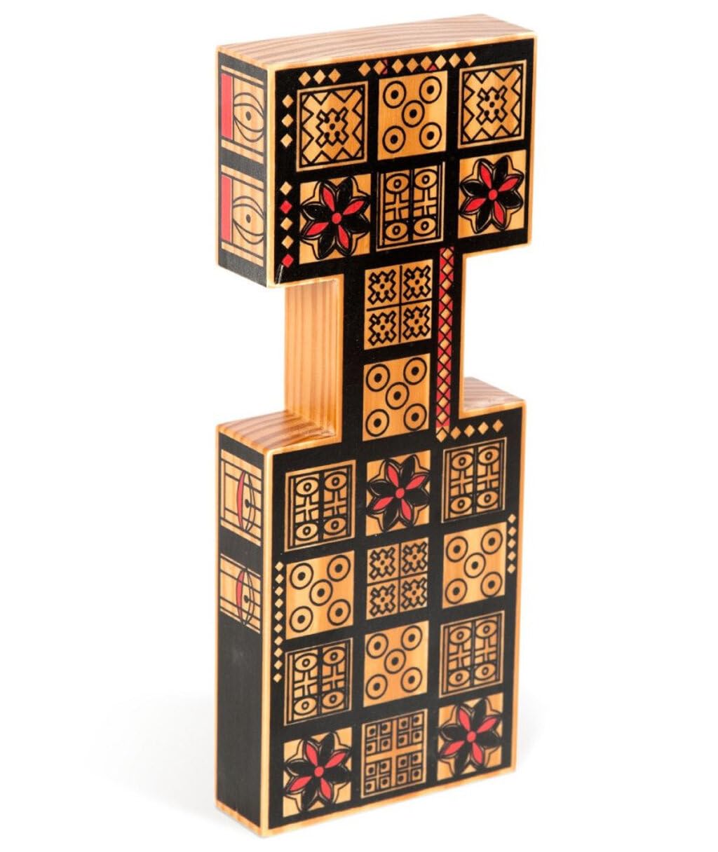 Masters Replica Royal Game of Ur Board Game with Pyramid Dice - Features Authentic Design with Solid Wood Board and Wooden Pieces