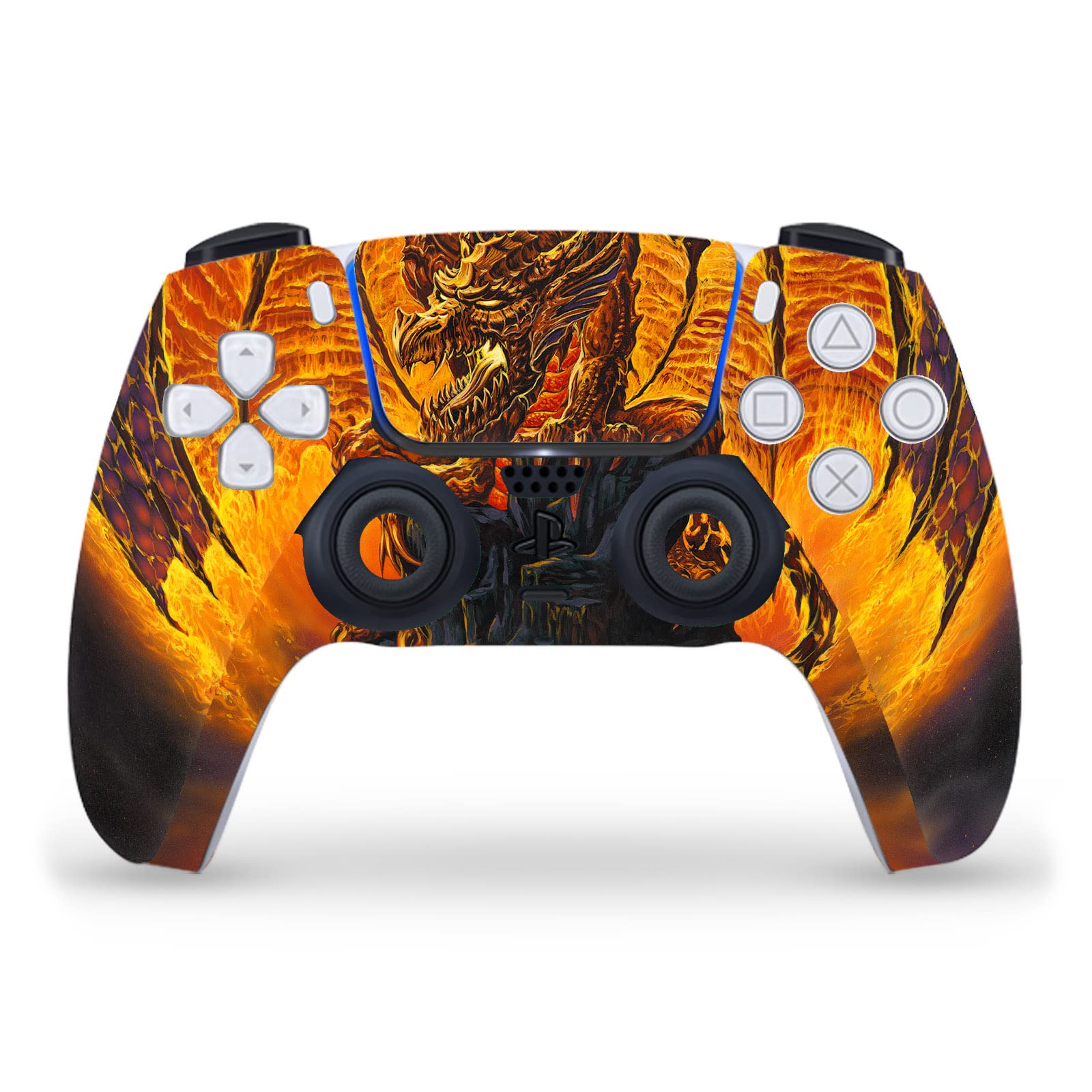 Head Case Designs Officially Licensed Ed Beard Jr Harbinger Of Fire Dragons Vinyl Faceplate Sticker Gaming Skin Decal Cover Compatible With Sony PlayStation 5 PS5 DualSense Controller