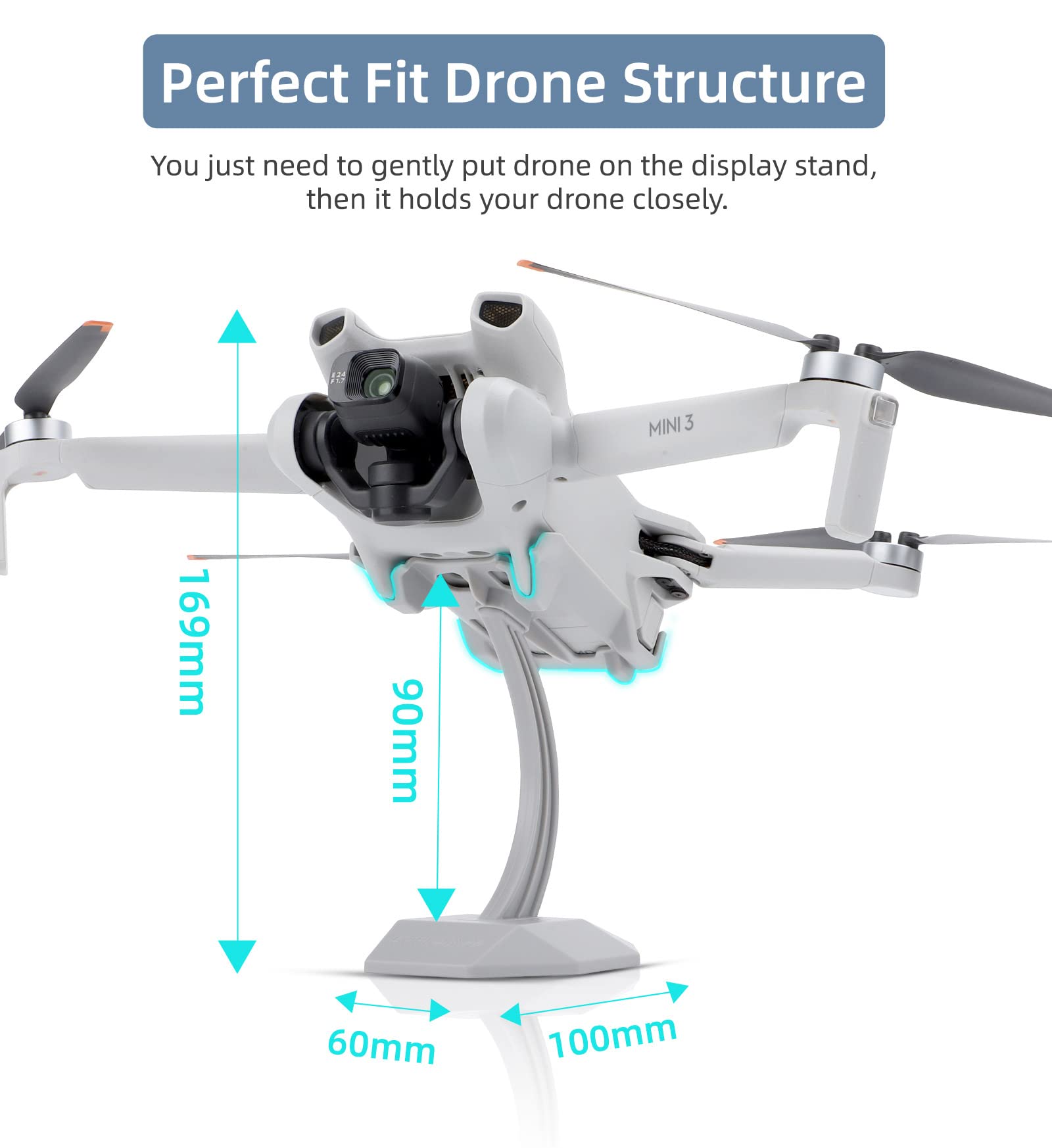 Anbee RC Drone Desktop Display Stand, Collection Support Base Mount for DJI Mini 3/3 Pro/Mini 2 / Mini 2 SE/Mavic Mini Drones