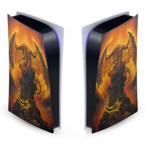 Head Case Designs Officially Licensed Ed Beard Jr Harbinger of Fire Dragons Vinyl Faceplate Sticker Gaming Skin Decal Cover Compatible with Sony Playstation 5 PS5 Digital Edition Console