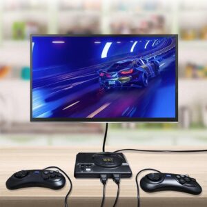 Gxcdizx Ergonomic Controller Console for Sega Genesis, 6 Button Controller Game Pad (2 Pack)