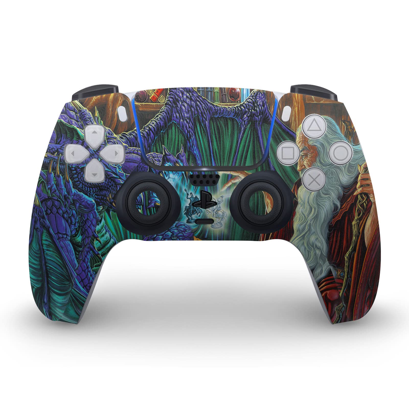 Head Case Designs Officially Licensed Ed Beard Jr Wizard Friendship Dragons Vinyl Faceplate Gaming Skin Decal Compatible With Sony PlayStation 5 PS5 Digital Edition Console and DualSense Controller