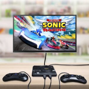 Xspeedonline 2Pcs Black 6-Button Wired Game Controller for SEGA Genesis, Gamed Joystick for Nintendo SNES