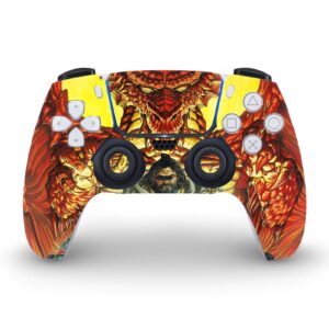 Head Case Designs Officially Licensed Ed Beard Jr Knight Templar Friendship Dragons Vinyl Faceplate Gaming Skin Decal Compatible With Sony PlayStation 5 PS5 Disc Edition Console & DualSense Controller