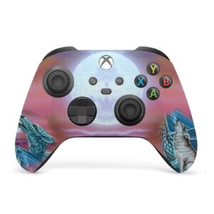 Head Case Designs Officially Licensed Ed Beard Jr Moon Song Wolf Moon Dragons Vinyl Sticker Gaming Skin Decal Cover Compatible with Xbox Series X Console and Controller Bundle