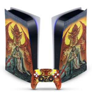 Head Case Designs Officially Licensed Ed Beard Jr Knight Templar Friendship Dragons Vinyl Faceplate Gaming Skin Decal Compatible With Sony PlayStation 5 PS5 Digital Console and DualSense Controller