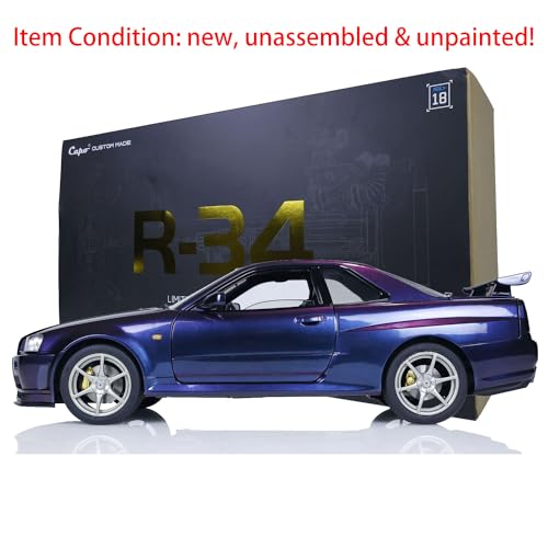 TOUCAN RC HOBBY 1/8 Rc Racing Car for GTR R34 Remote Control Drift Vehicles Kit Model Unassembled and Unpainted