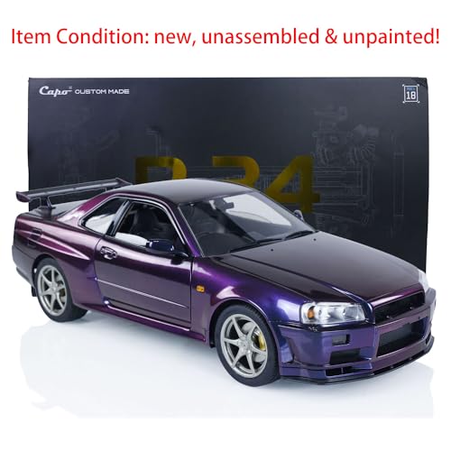 TOUCAN RC HOBBY 1/8 Rc Racing Car for GTR R34 Remote Control Drift Vehicles Kit Model Unassembled and Unpainted